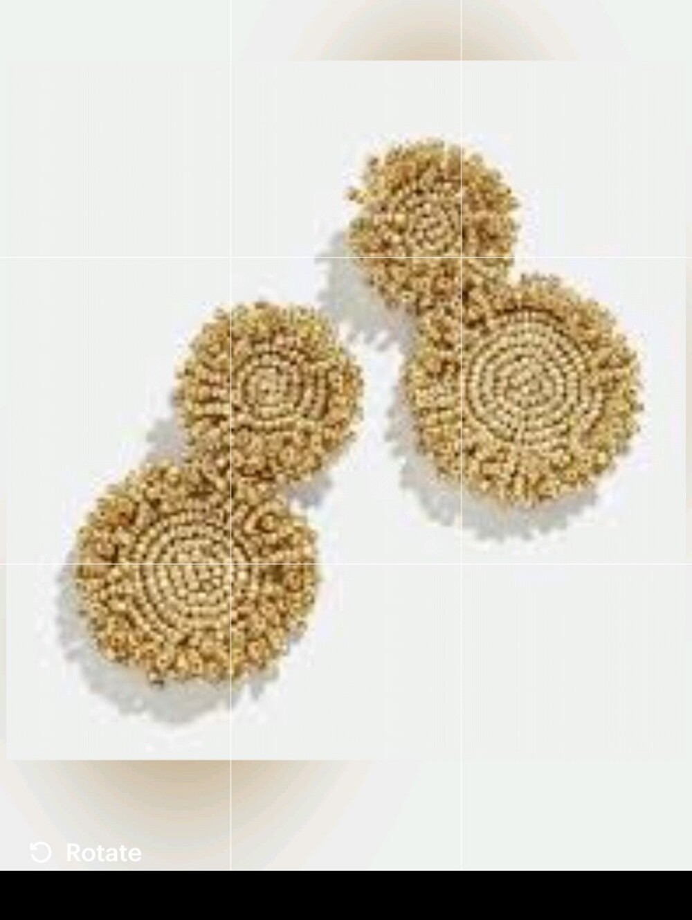 BaubleBar Gold Beaded Double-Circle Drop Earrings